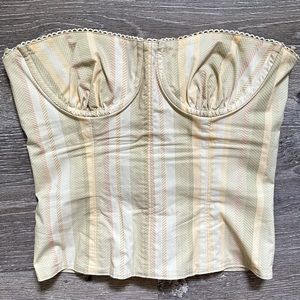 Danielle Bernstein WEWOREWHAT Striped Strapless Corset